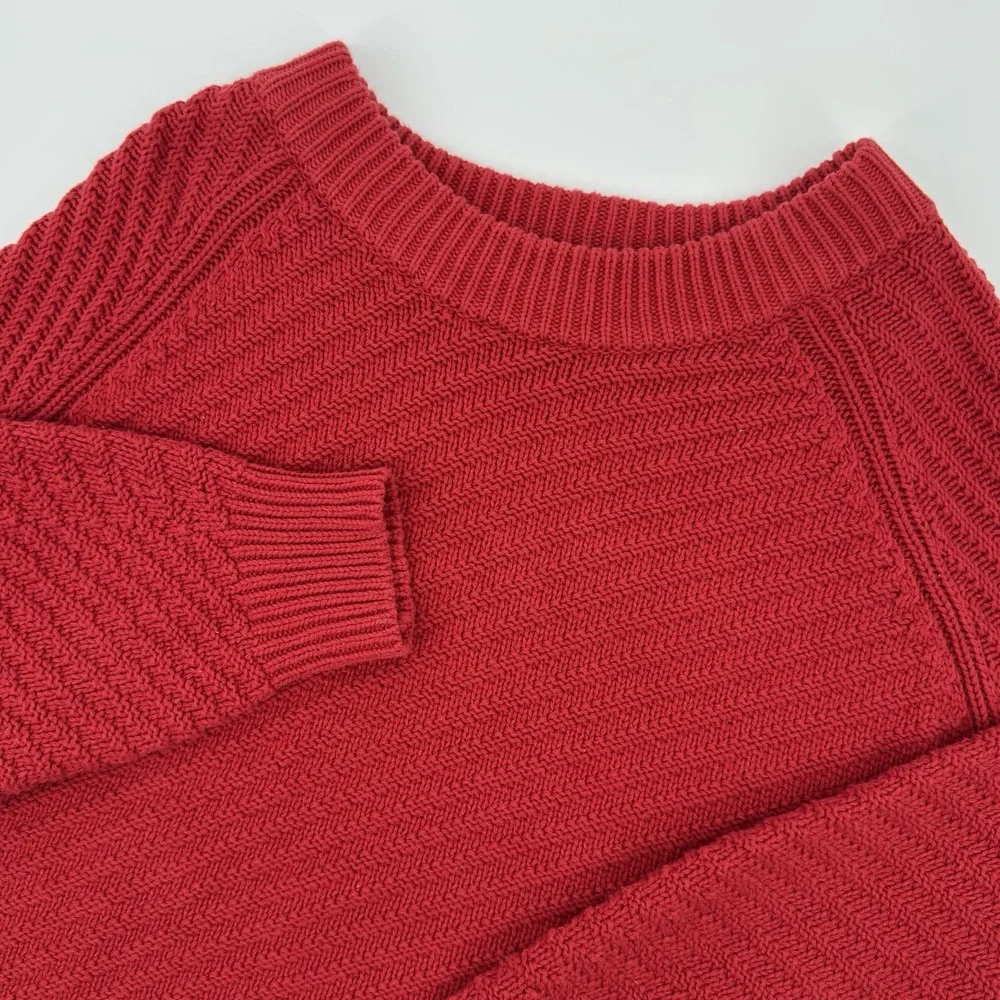 Universal Thread Red‎ Textured Knit Sweater XXL Oversized Chunky Cozy Crewneck